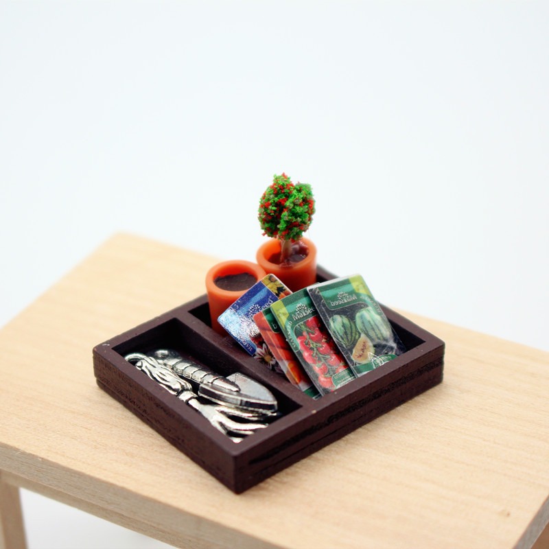 Dollhouse Gardening Wooden Box – Food Storage Plants recenzja i cena