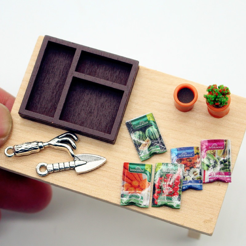 Dollhouse Gardening Wooden Box – Food Storage Plants recenzja i cena