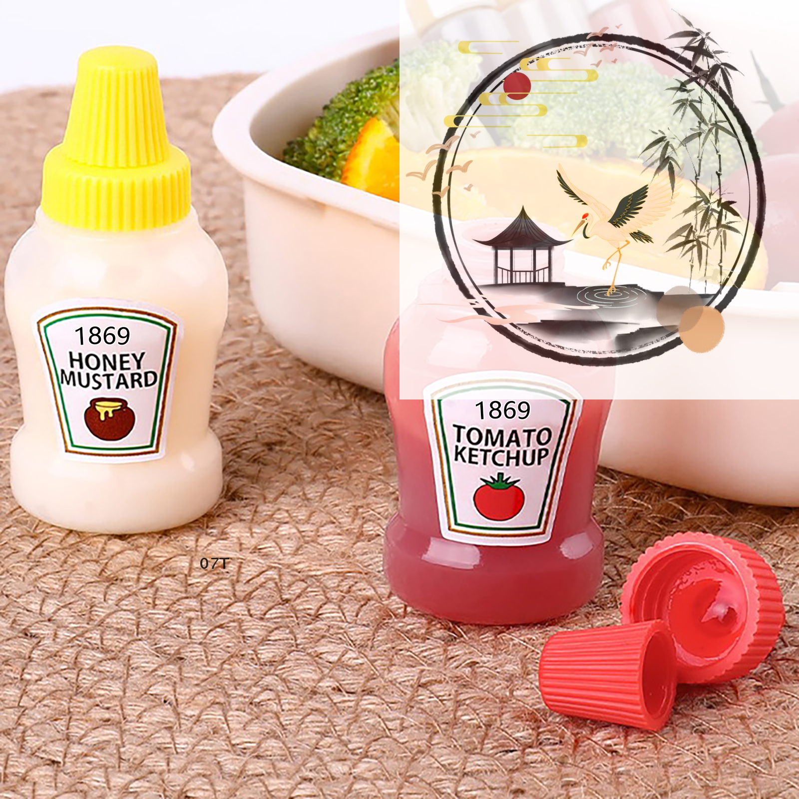 2pcs/set 25ML Mini Tomato Ketc – Salad Dressing Bottle recenzja i cena