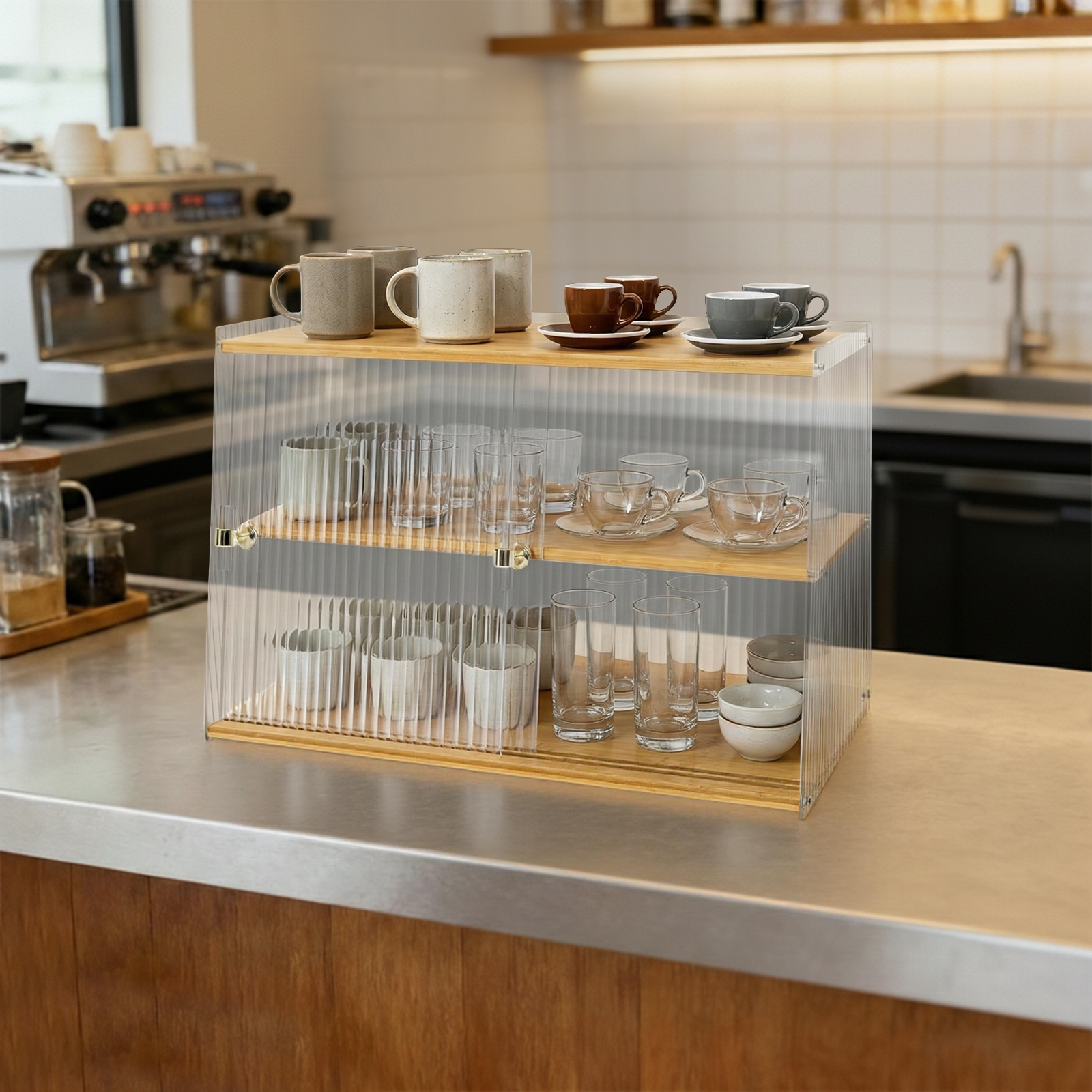 Wood Color Semi-Clear Pantry C – Food Storage In Cabinets recenzja i cena