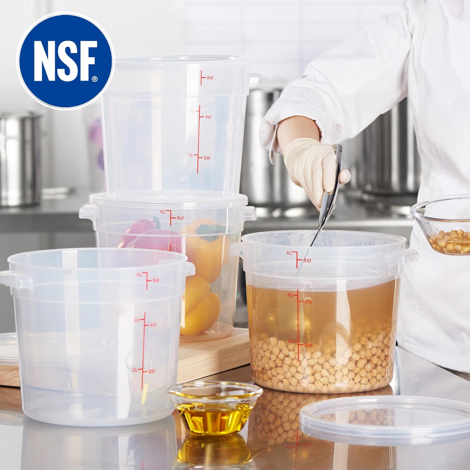 6 Quart Translucent Food Stora – Food Storage Quart Containers recenzja i cena