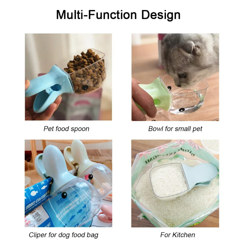 Pet Food Spoon for Cat Dog Bow – Food Storage With Scoop recenzja i cena