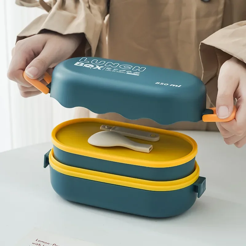 850ML Lunch Box Double-layer P – Food Storage With Scoop recenzja i cena