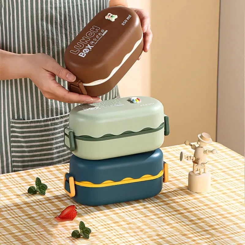 850ML Lunch Box Double-layer P – Food Storage With Scoop recenzja i cena
