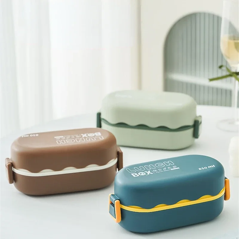 850ML Lunch Box Double-layer P – Food Storage With Scoop recenzja i cena