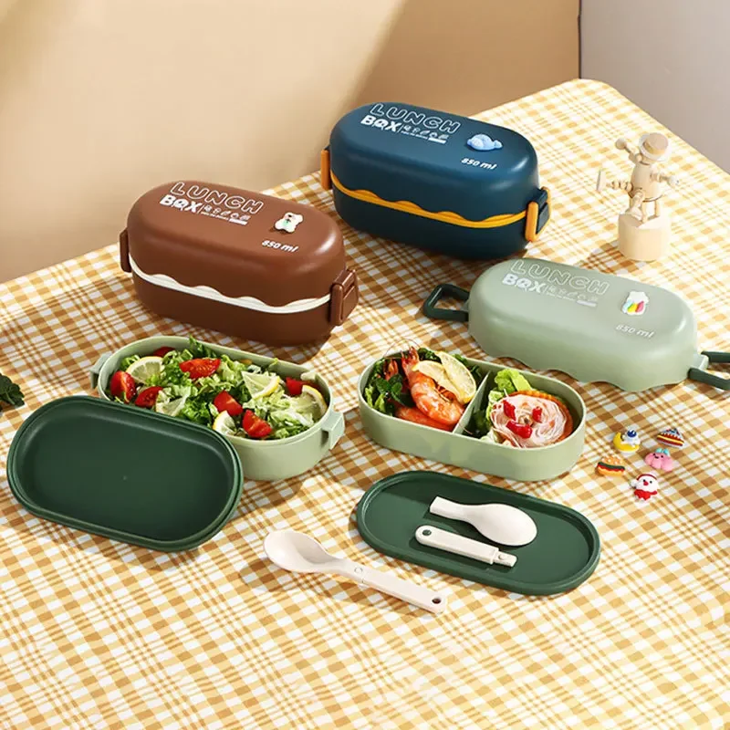 850ML Lunch Box Double-layer P – Food Storage With Scoop recenzja i cena