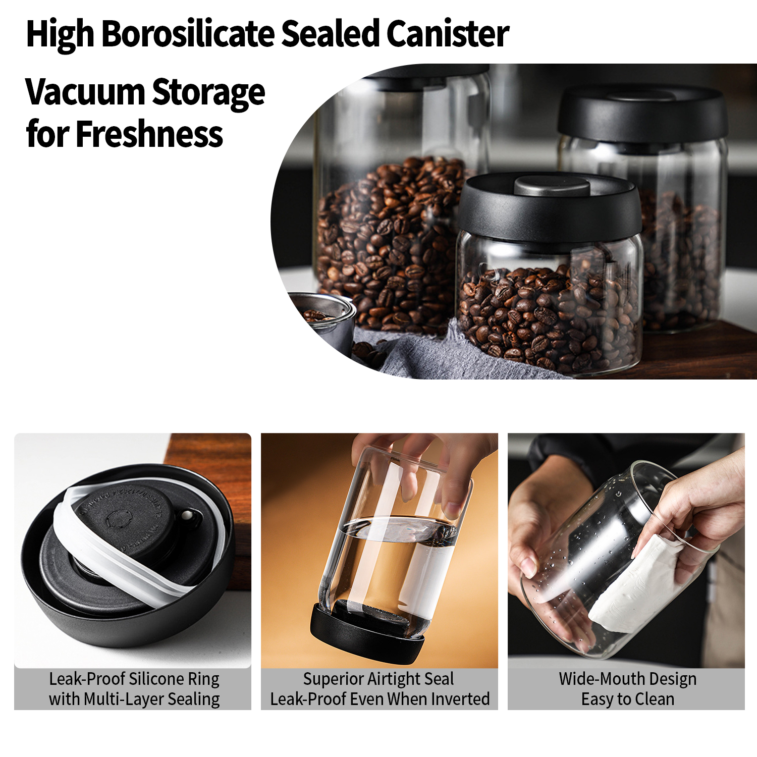 OANKR Vacuum Coffee Canister 5 – Food Storage Containers Glass recenzja i cena