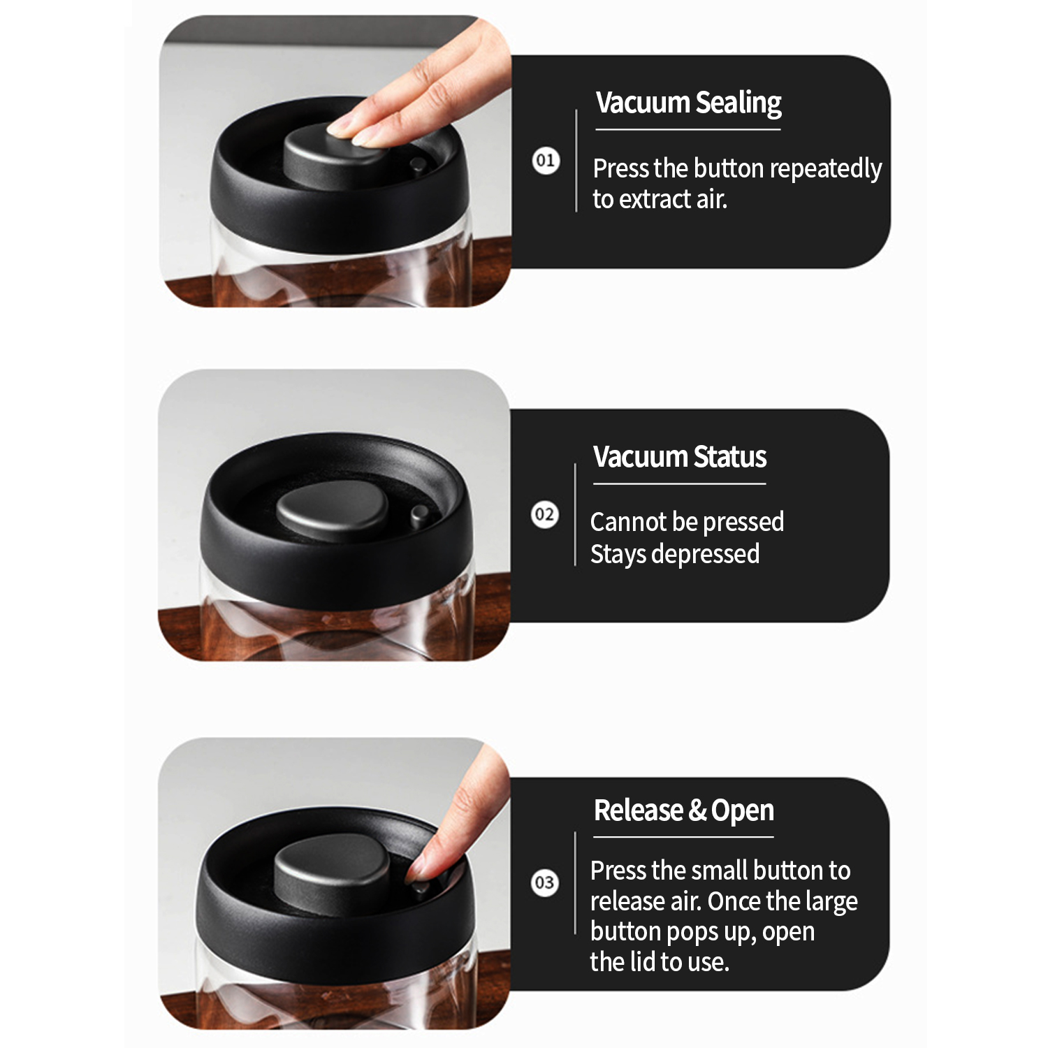 OANKR Vacuum Coffee Canister 5 – Food Storage Containers Glass recenzja i cena