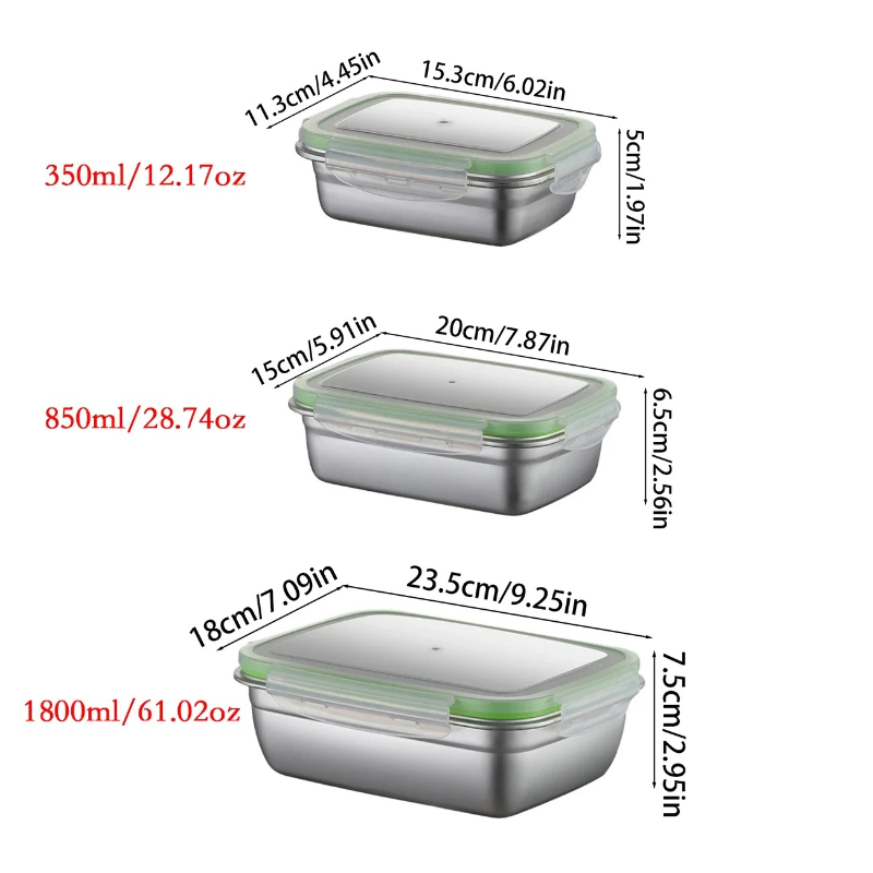 304 Stainless Steel Lunch Box  – Food Storage Stackable Containers recenzja i cena