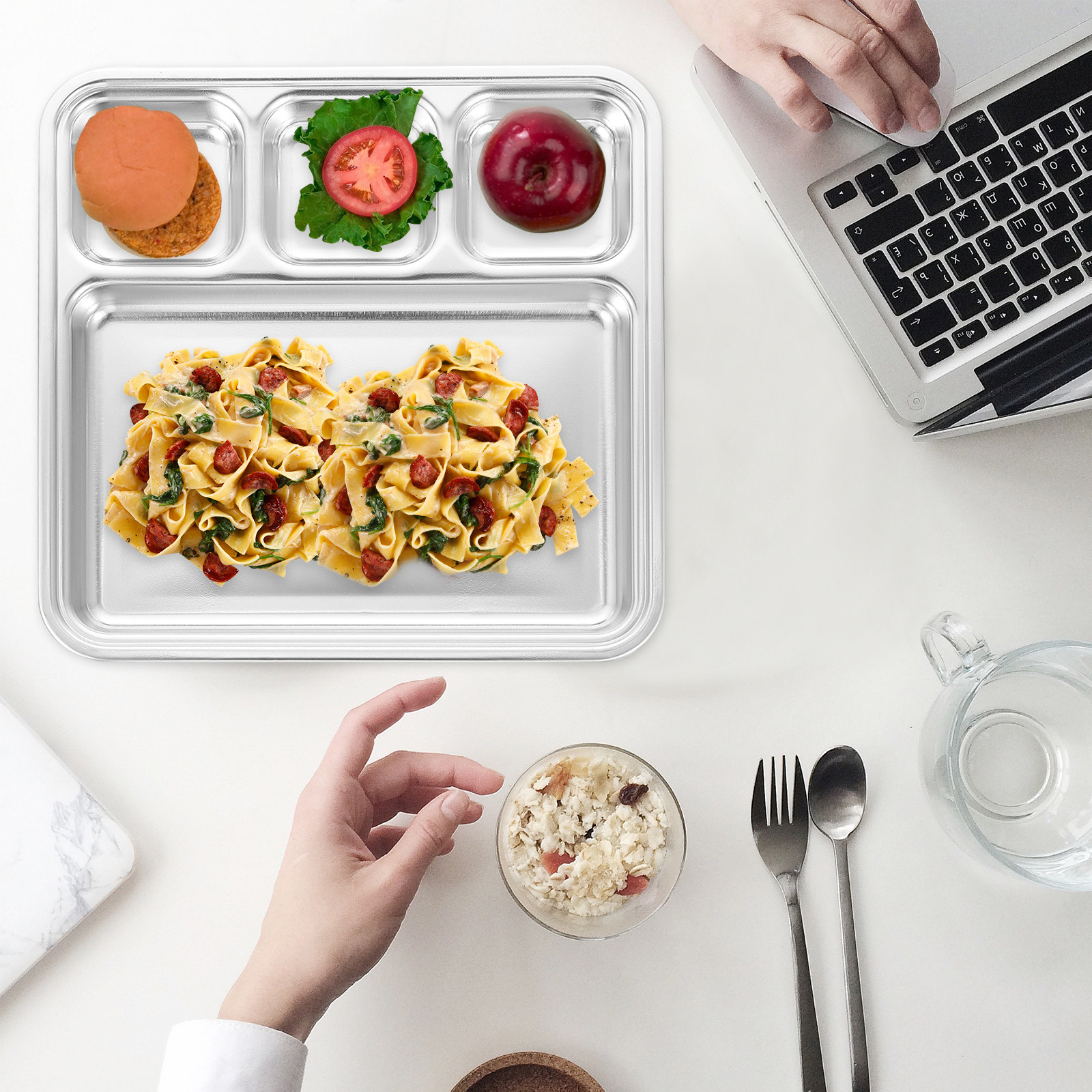 Stainless Steel Divided Plate  – Food Storage Dividers recenzja i cena