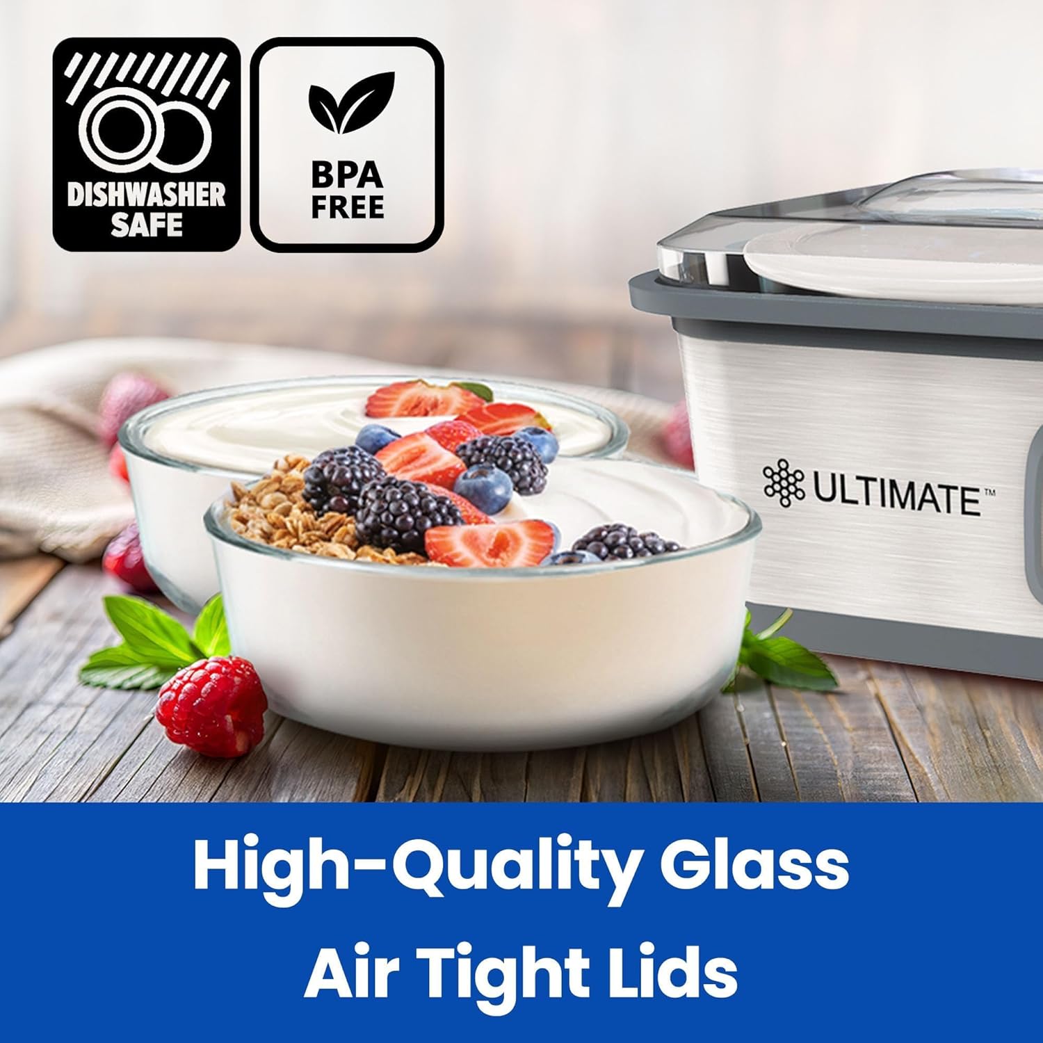 Yogurt Containers 2 Pack, 1-Qu – Food Storage Quart Containers recenzja i cena