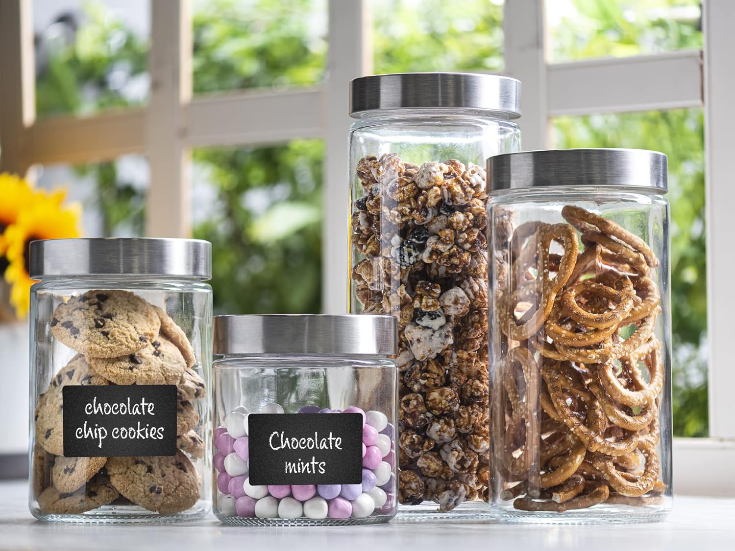 4pc Canister Sets for Kitchen  – Set Food Storage recenzja i cena