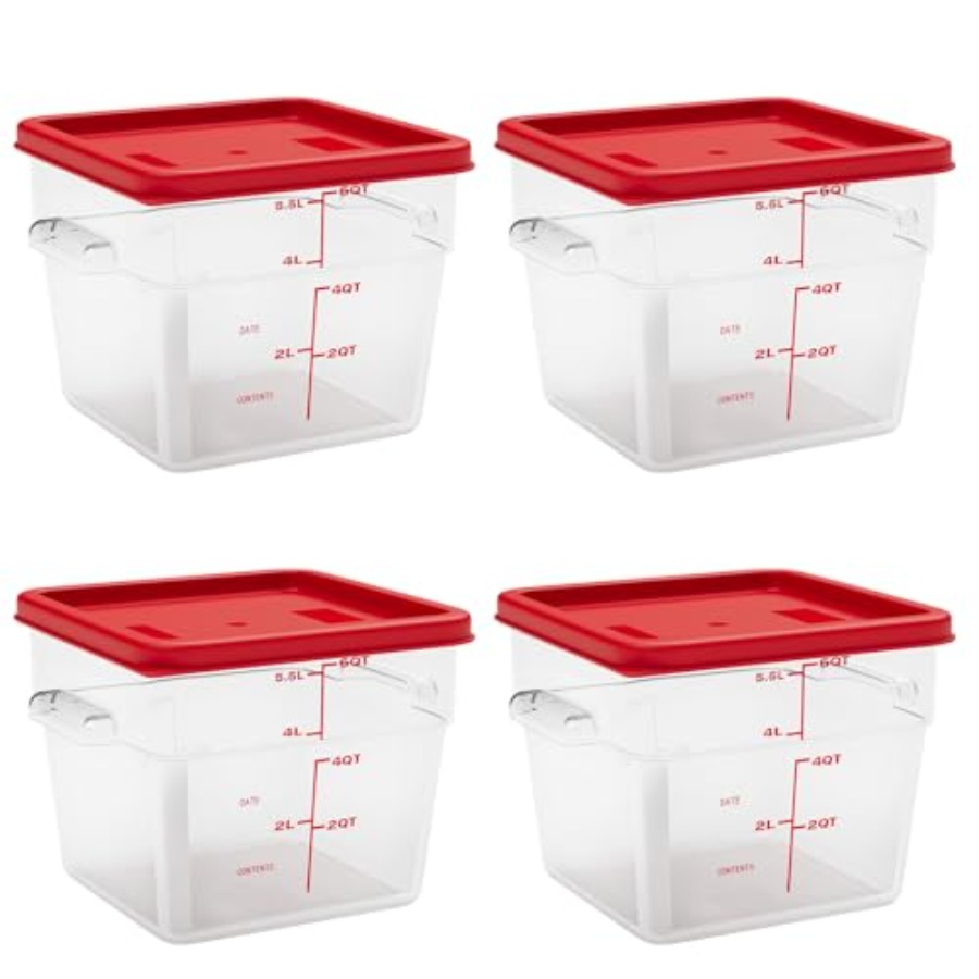 6 Quart Set of 4 Food Storage  – Food Storage Quart Containers recenzja i cena