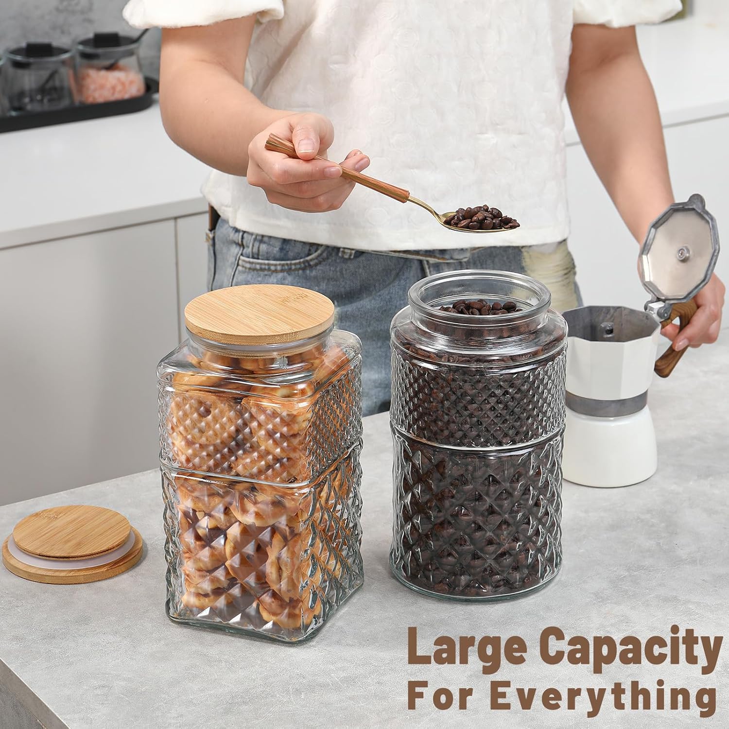0.7Gallon/2600ml Glass Cookie  – Food Storage Containers Glass recenzja i cena