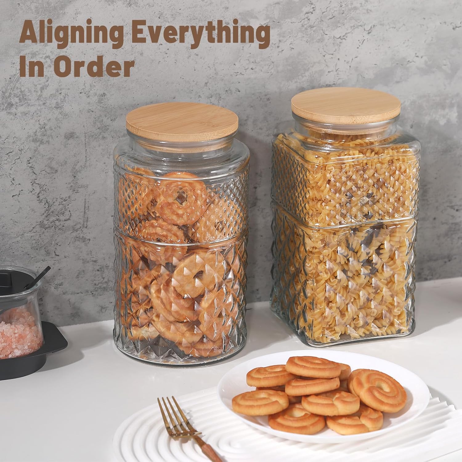 0.7Gallon/2600ml Glass Cookie  – Food Storage Containers Glass recenzja i cena