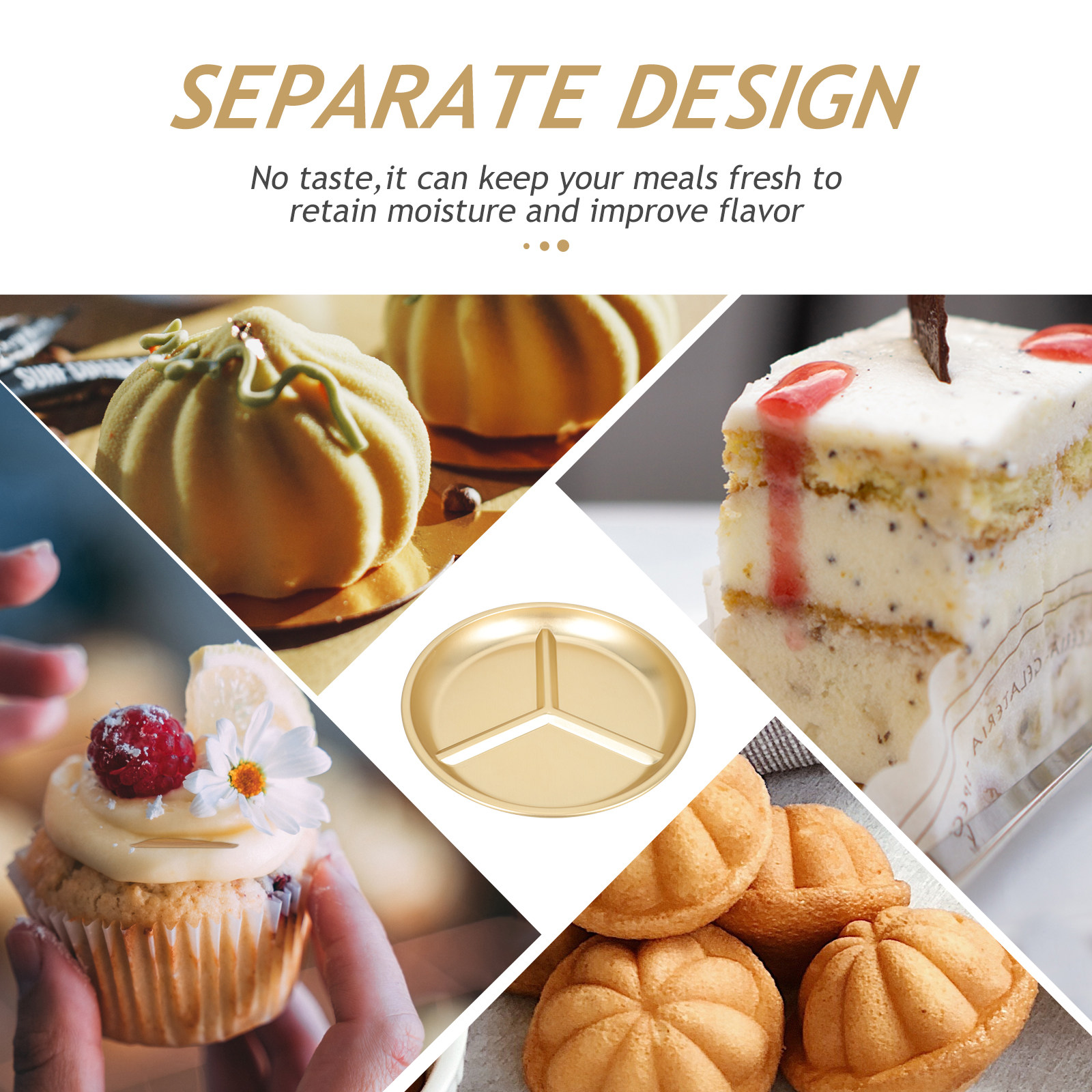 Yellow Aluminum Divided Plate  – Food Storage Dividers recenzja i cena