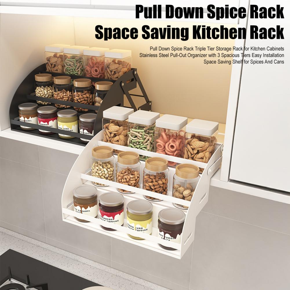 Triple Tier Spice Organizer 3- – Food Storage In Cabinets recenzja i cena