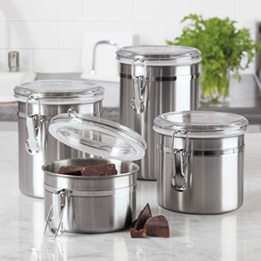 Set of 4 Stainless Steel Kitch – Set Food Storage recenzja i cena
