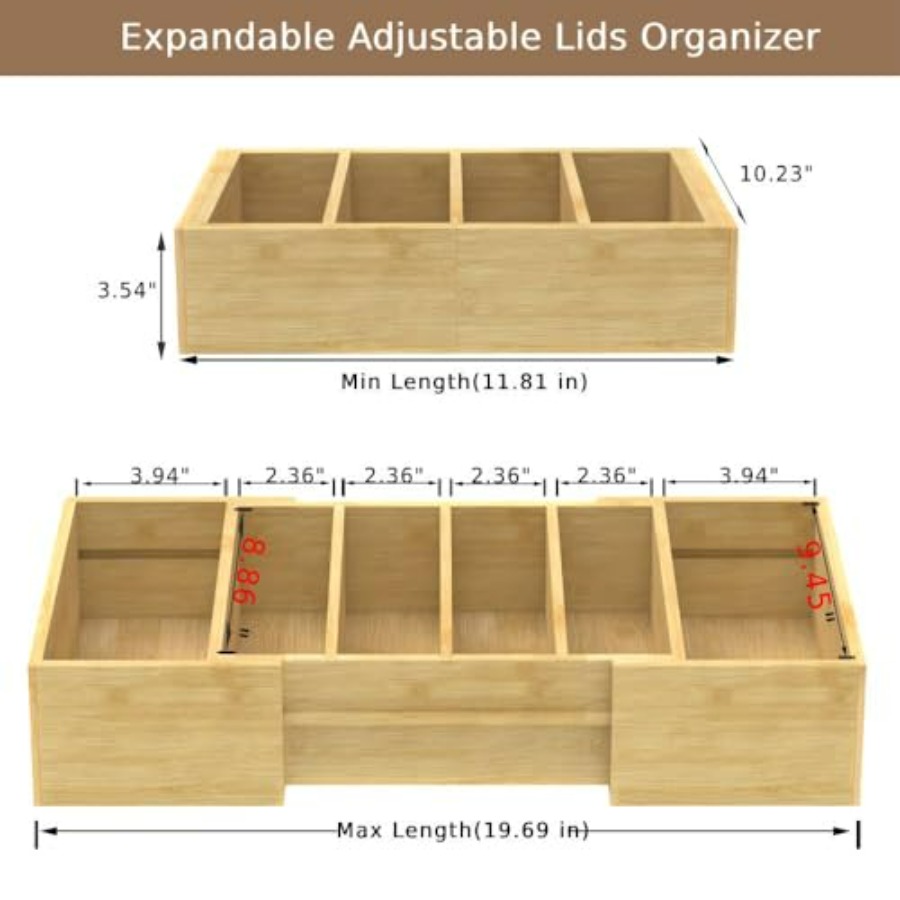 Lid Organizer for Cabinet, Bam – Food Storage In Cabinets recenzja i cena