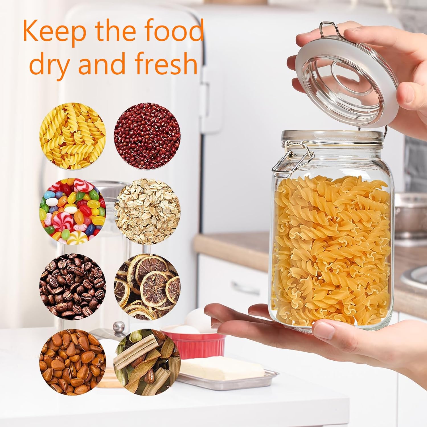 Clear Food Storage Jars 50oz S – Set Food Storage recenzja i cena