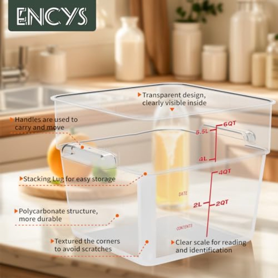 6 Quart Set of 4 Food Storage  – Food Storage Quart Containers recenzja i cena