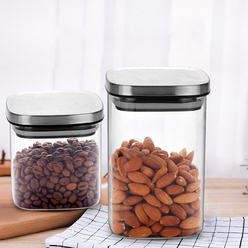 Square Glass Jars With Stainle – Food Storage Lidl recenzja i cena