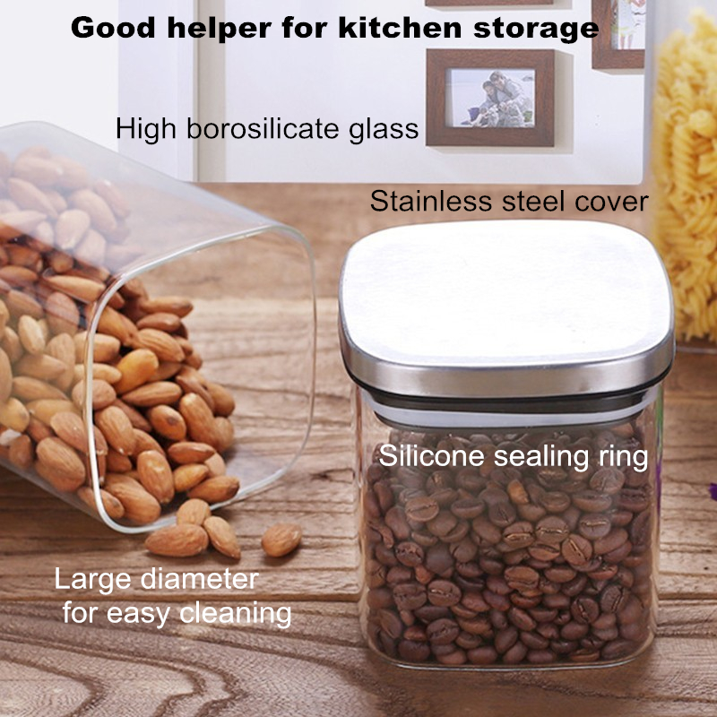 Square Glass Jars With Stainle – Food Storage Lidl recenzja i cena