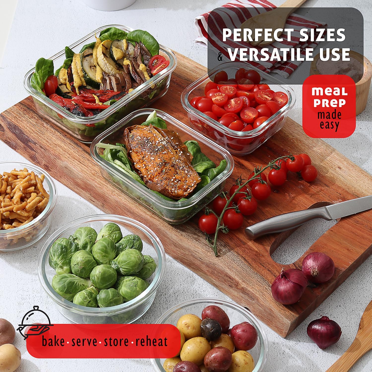 48-Piece Glass Food Storage Co – Food Storage Containers Glass recenzja i cena