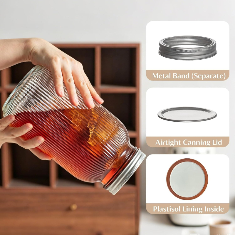 2PCS Wide-Mouth Glass Mason Ja – Food Storage Lidl recenzja i cena