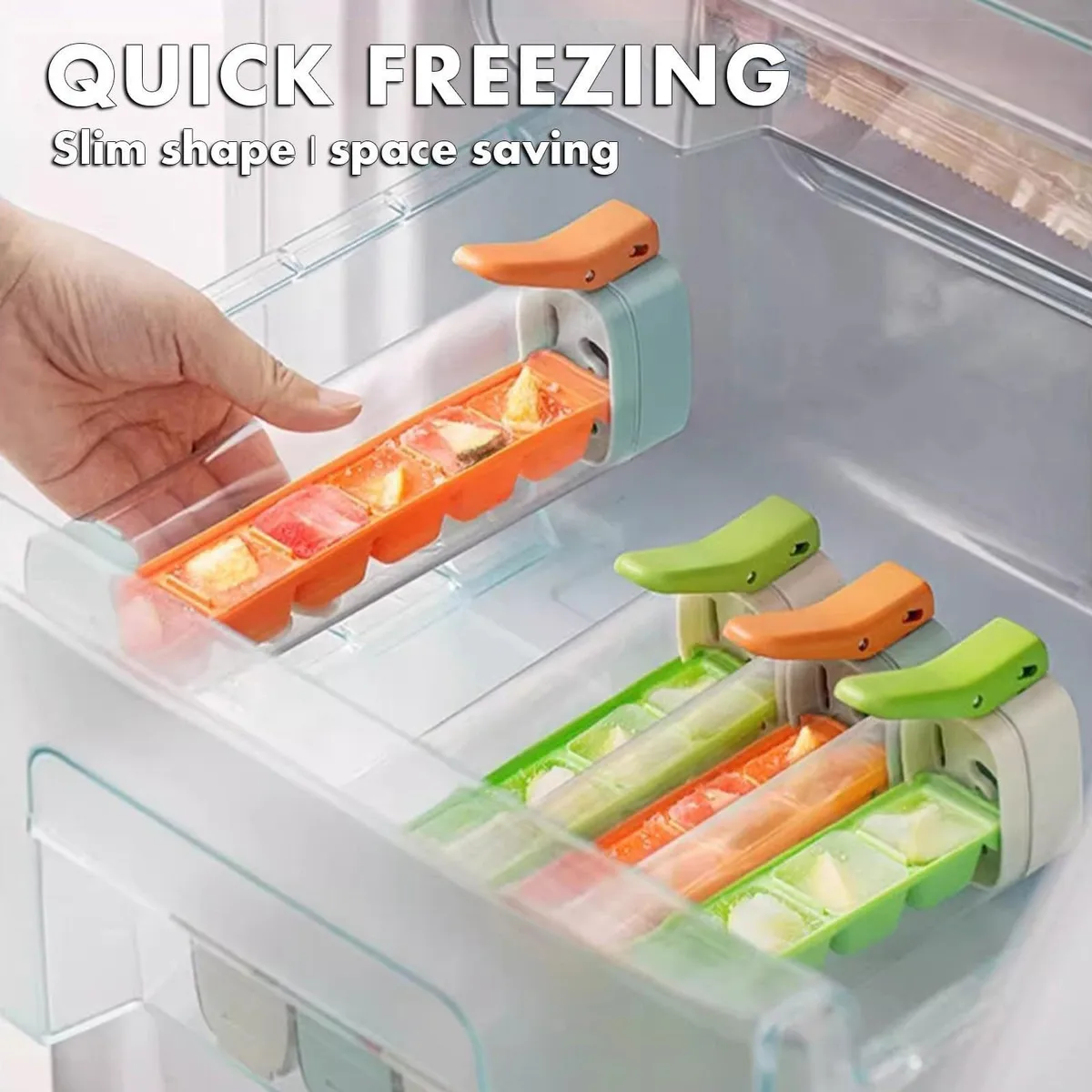 Ice Cube Tray with Lid Easy Re – Storage Food Tray recenzja i cena