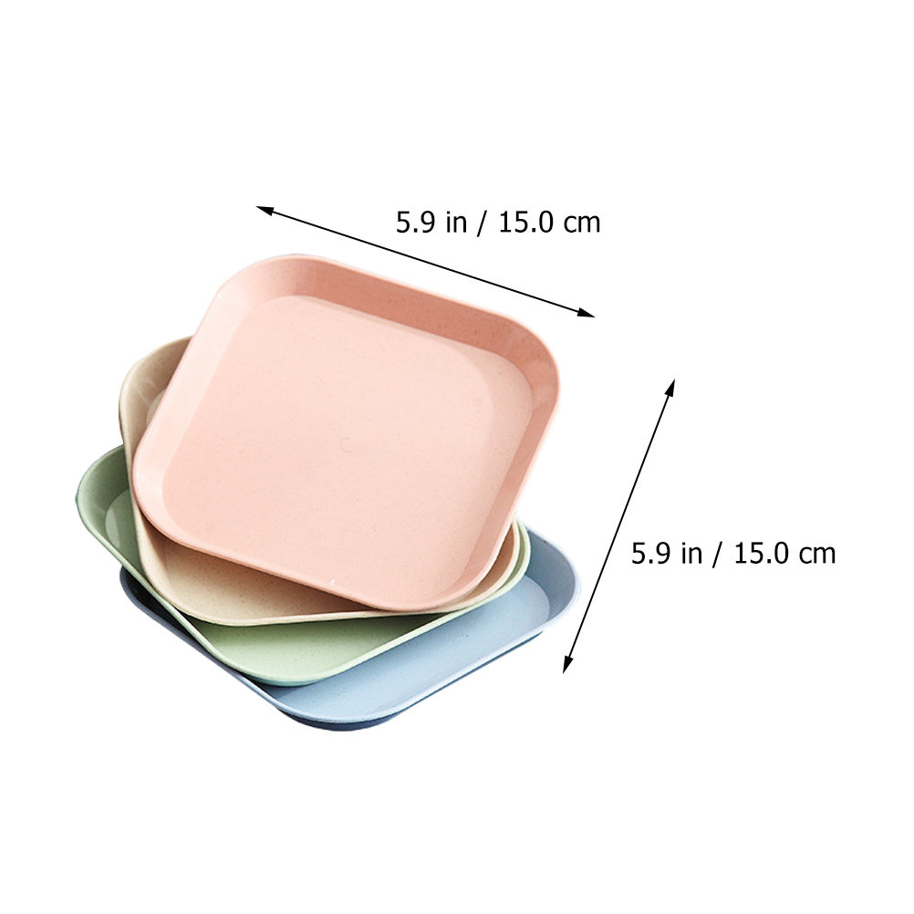 8Pcs Wheat Straw Storage Plate – Food Storage Stackable Containers recenzja i cena