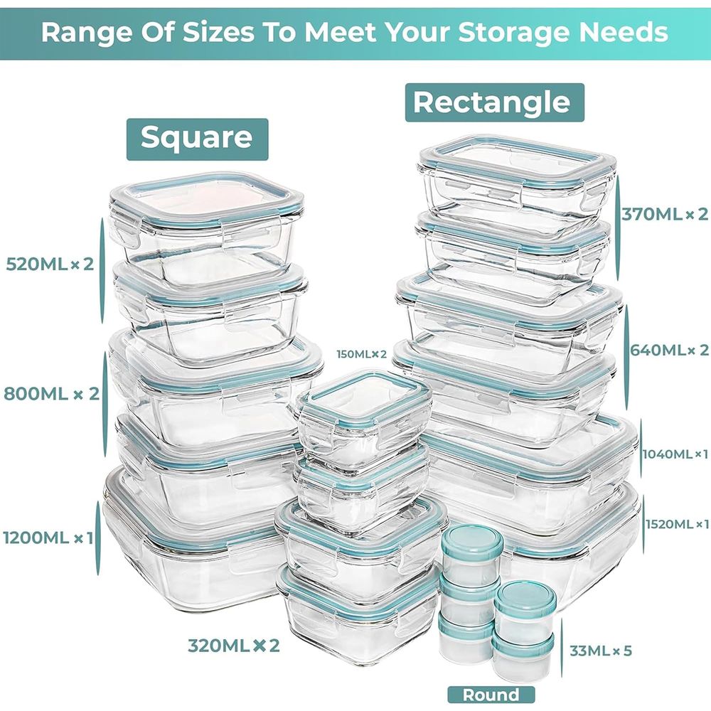 Pc Set Glass Food Storage Cont – Food Storage Containers Glass recenzja i cena