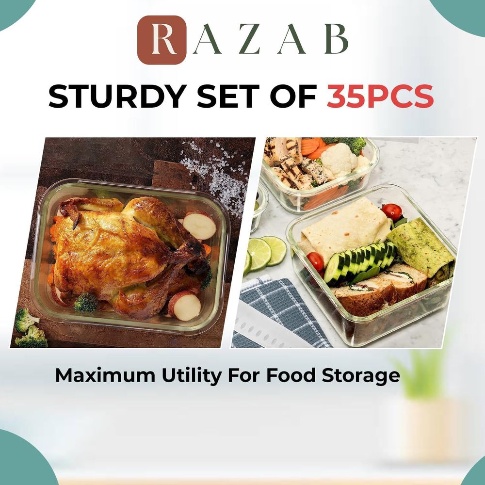 Pc Set Glass Food Storage Cont – Food Storage Containers Glass recenzja i cena