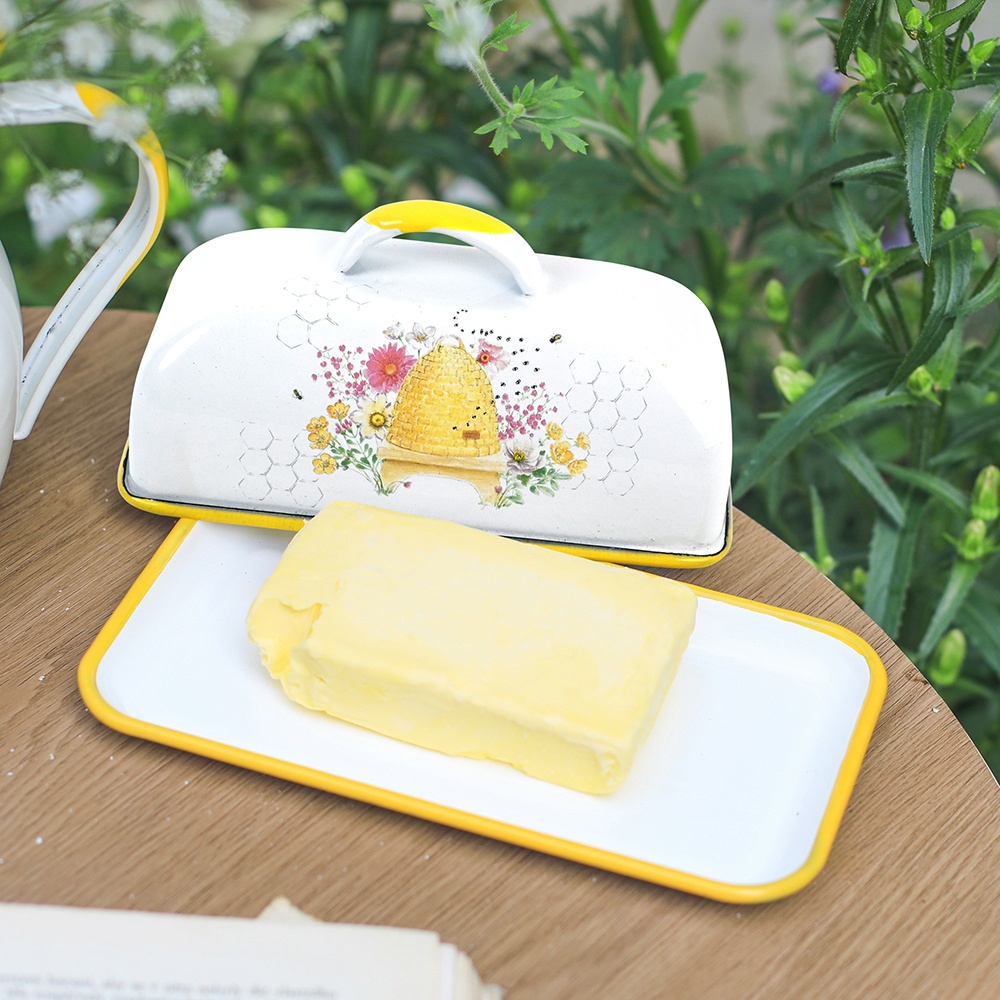 Menschy Enamel Butter Dish Che – Storage Food Tray recenzja i cena
