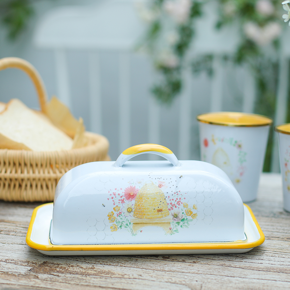 Menschy Enamel Butter Dish Che – Storage Food Tray recenzja i cena