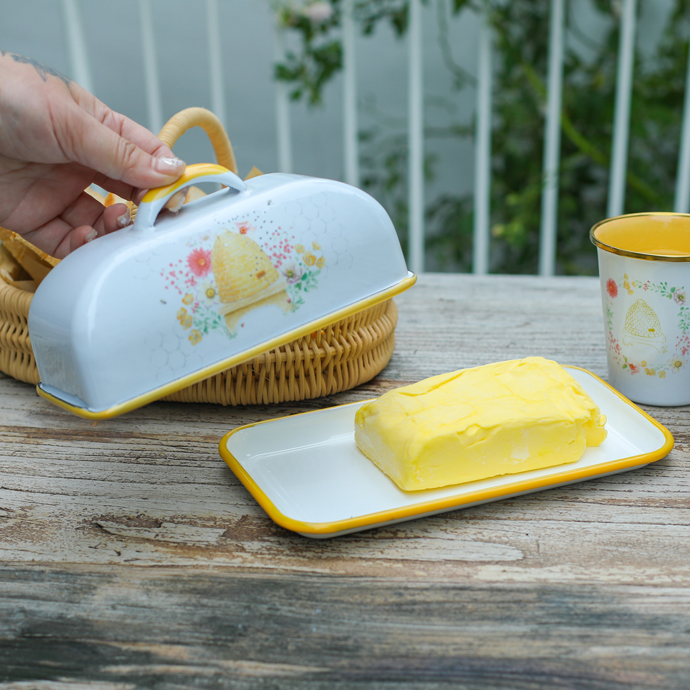 Menschy Enamel Butter Dish Che – Storage Food Tray recenzja i cena