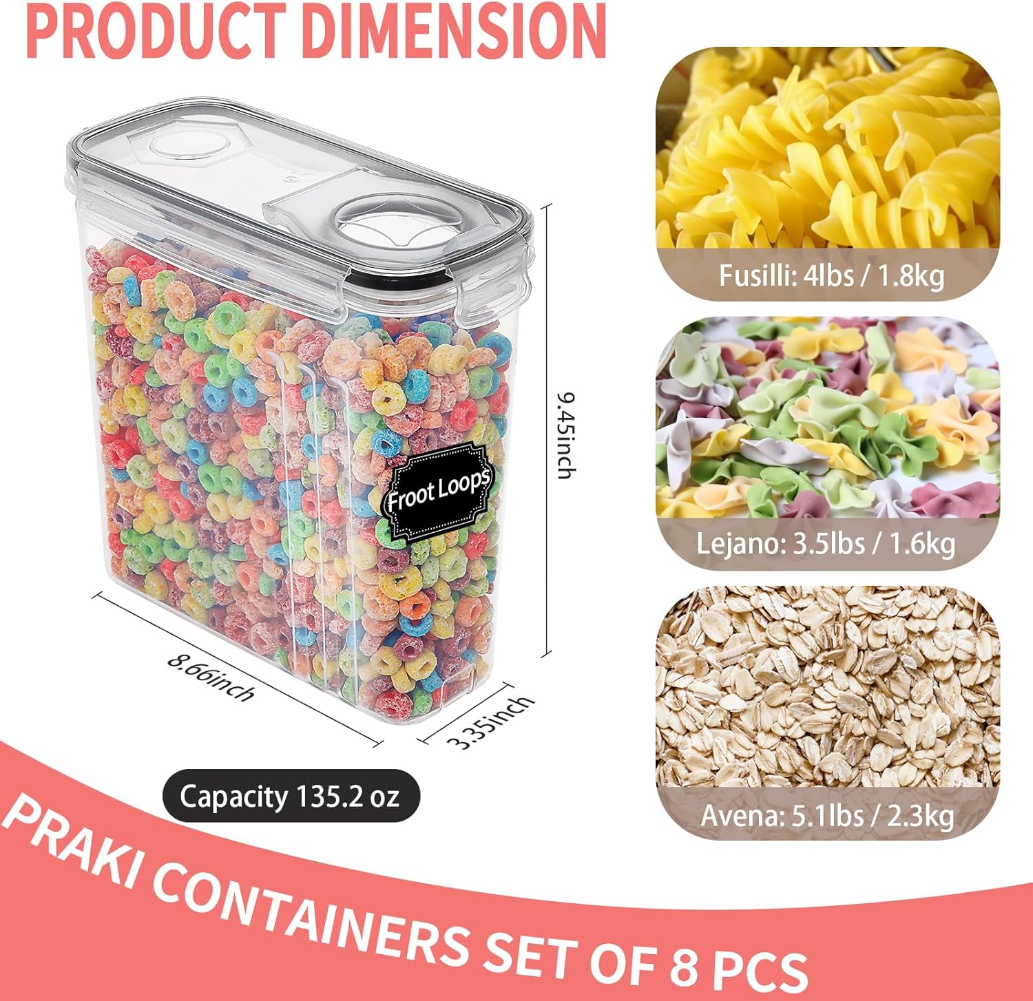 8-Piece Airtight Food Storage  – Food Storage Containers Glass recenzja i cena