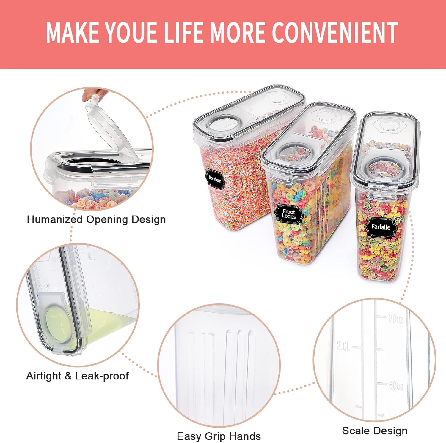 8-Piece Airtight Food Storage  – Food Storage Containers Glass recenzja i cena