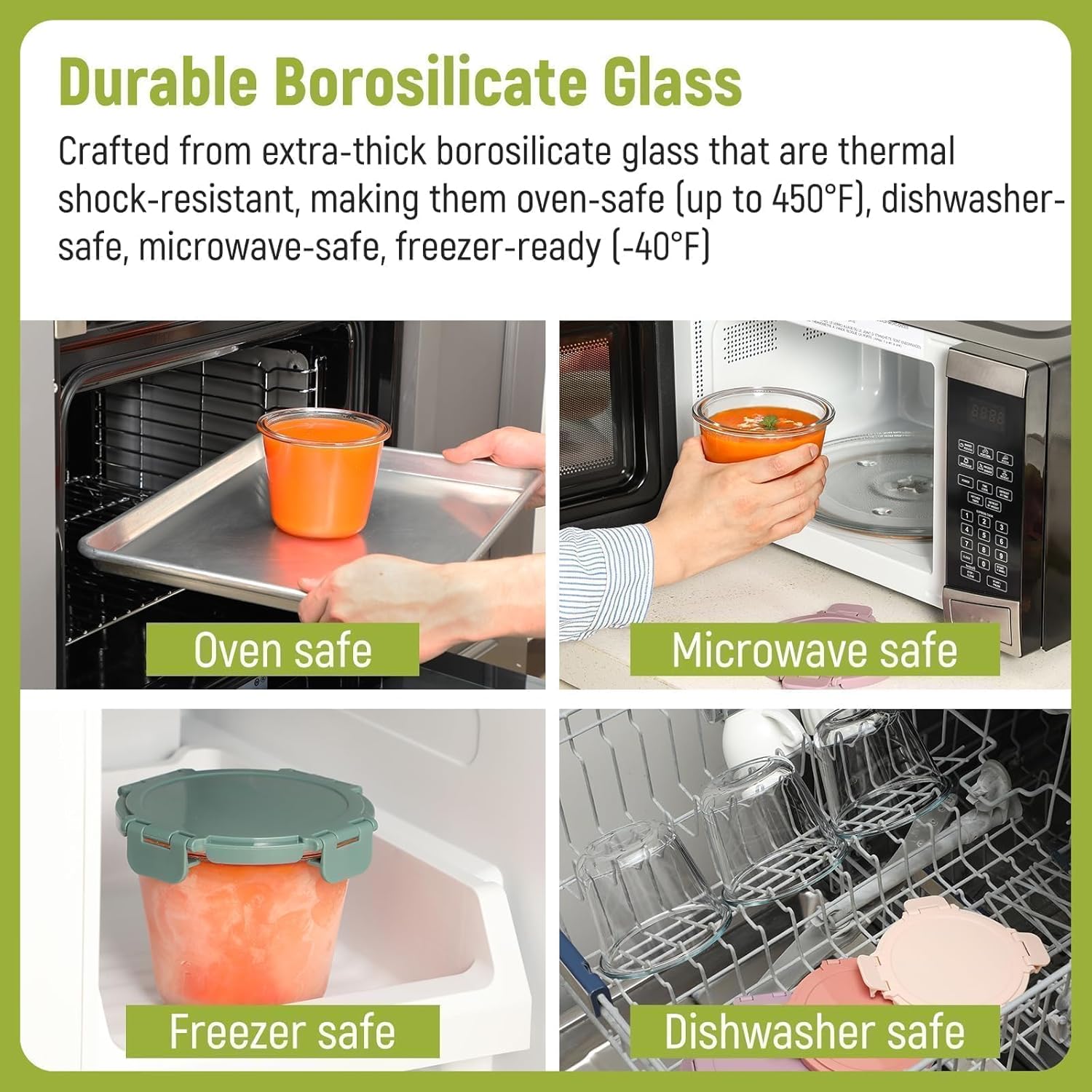 [UPGRADED LID] 6 Sets 3 Cup/24 – Food Storage Containers Glass recenzja i cena