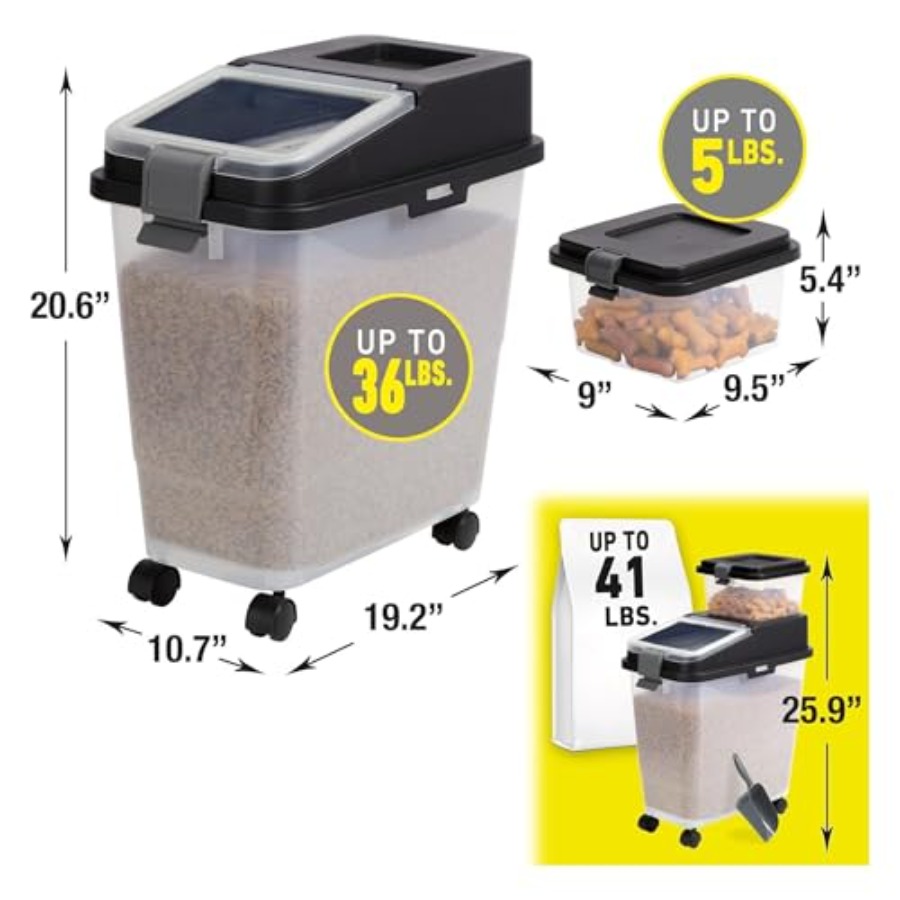 3 Piece Airtight Dog Food Stor – Food Storage With Scoop recenzja i cena