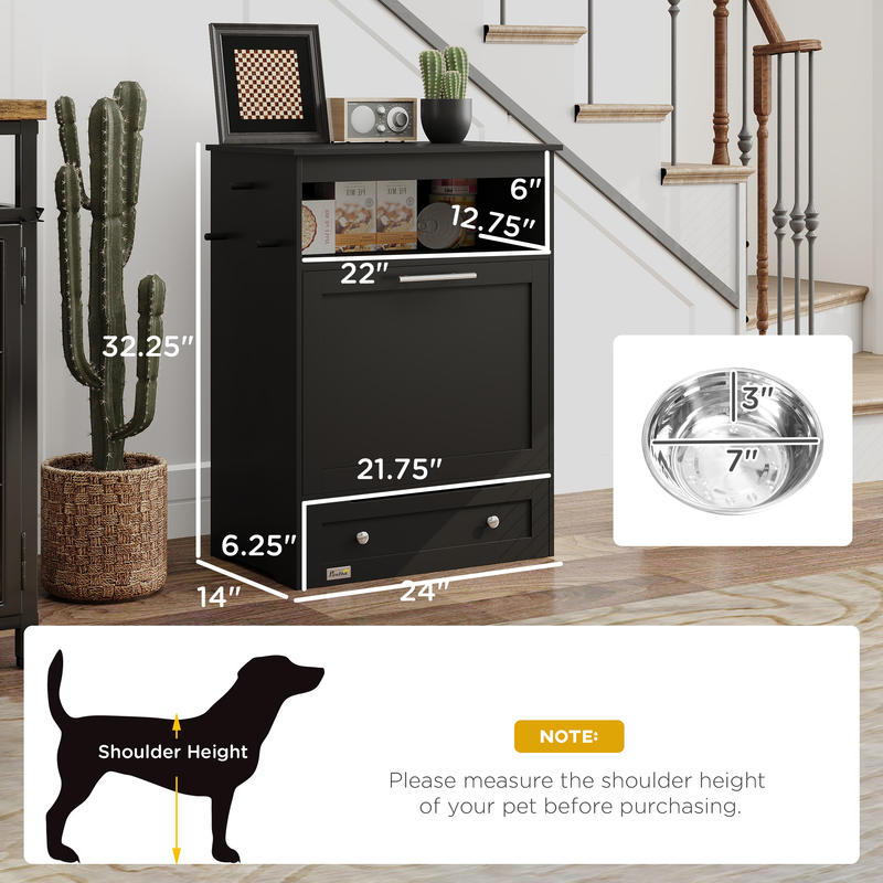 PawHut Pet Feeder Station Stor – Food Storage In Cabinets recenzja i cena