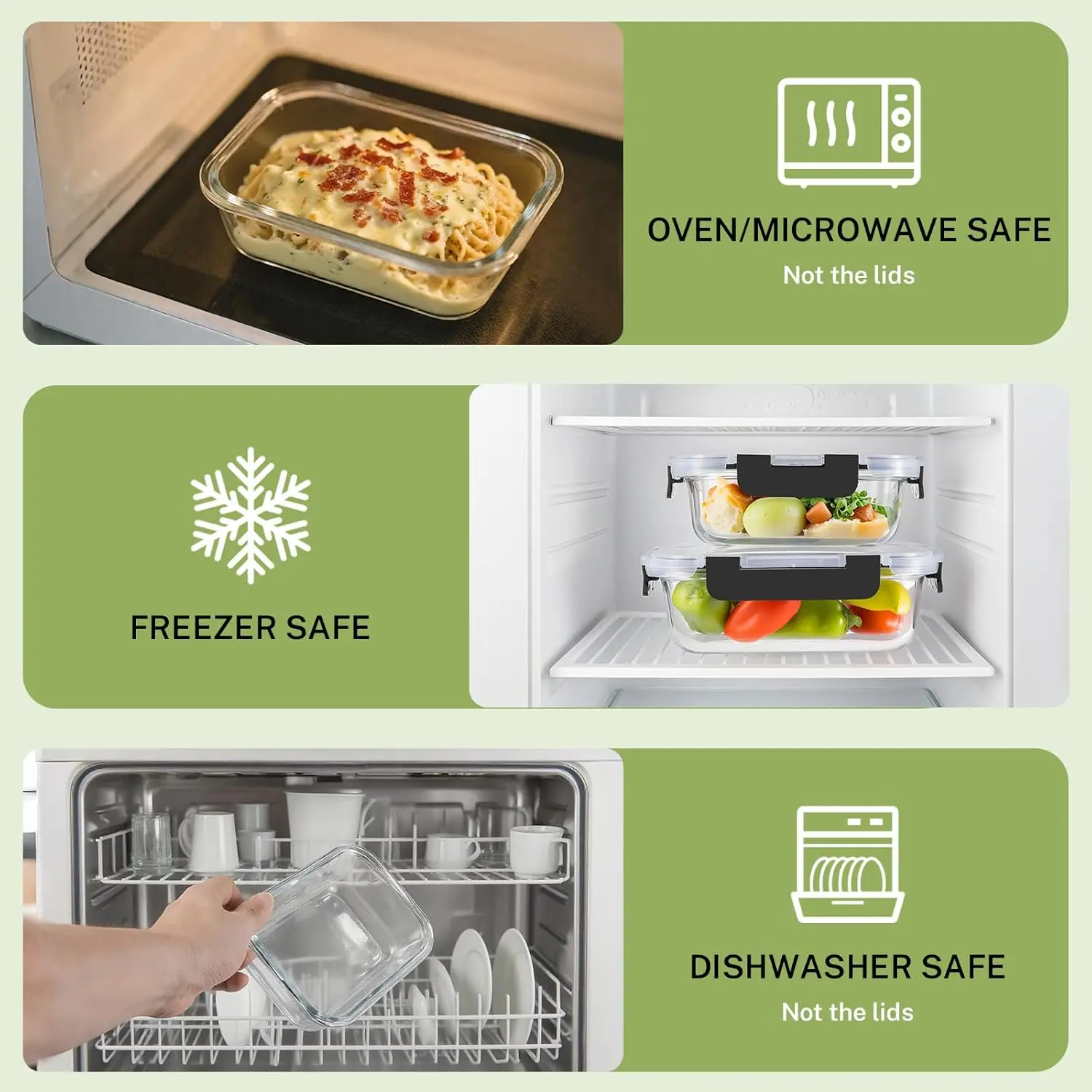 8 Pack Borosilicate Glass Food – Lock And Lock Food Storage recenzja i cena