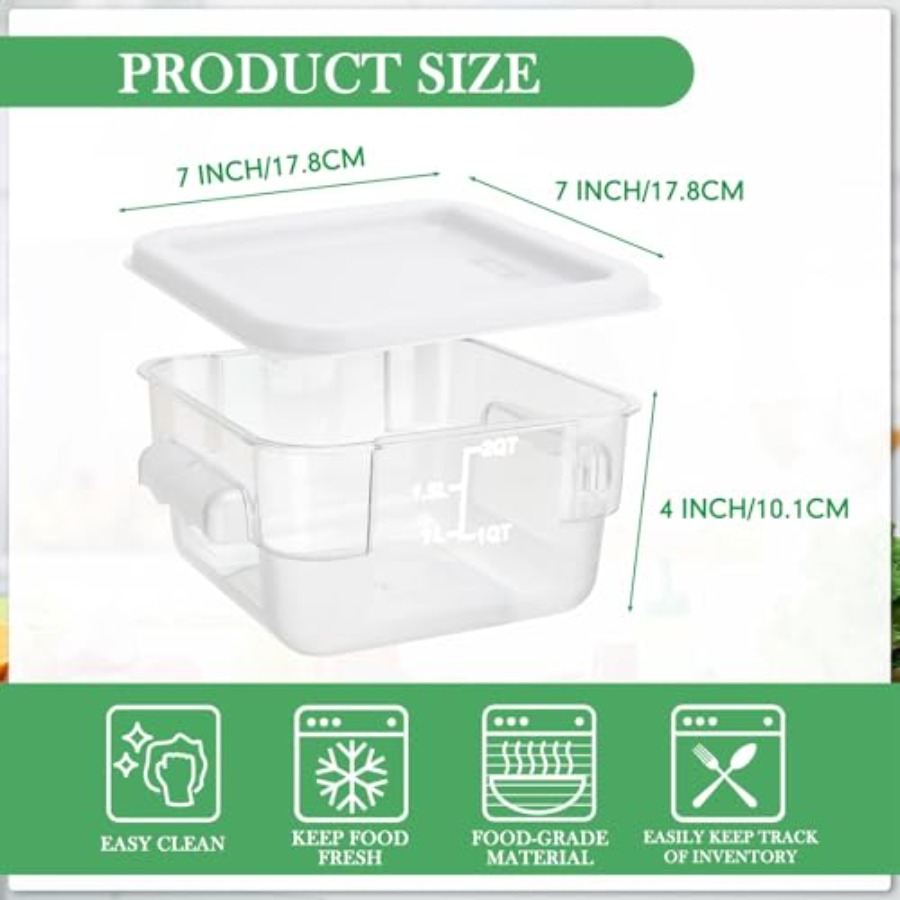 8 Pcs 2 Quart Food Storage Con – Food Storage Quart Containers recenzja i cena