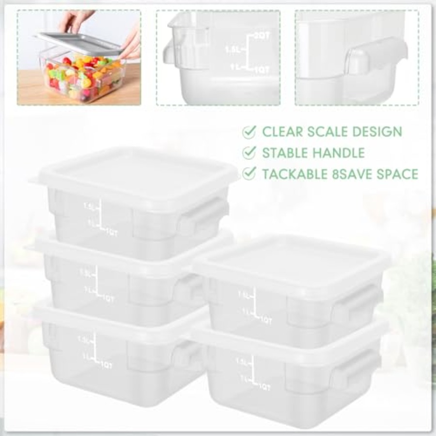 8 Pcs 2 Quart Food Storage Con – Food Storage Quart Containers recenzja i cena