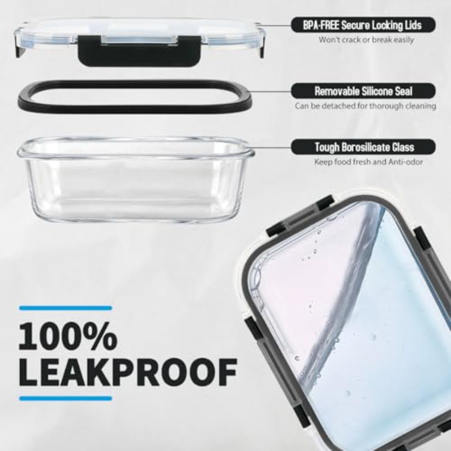 42pcs Glass Food Storage Conta – Food Storage Lidl recenzja i cena
