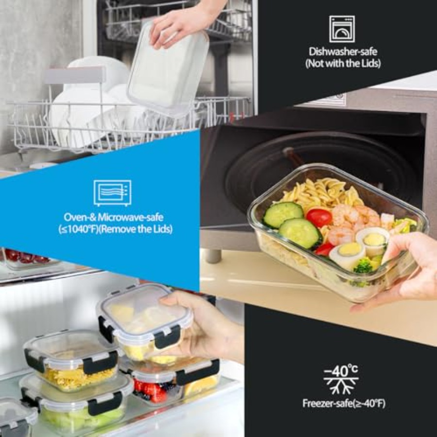 42pcs Glass Food Storage Conta – Food Storage Lidl recenzja i cena