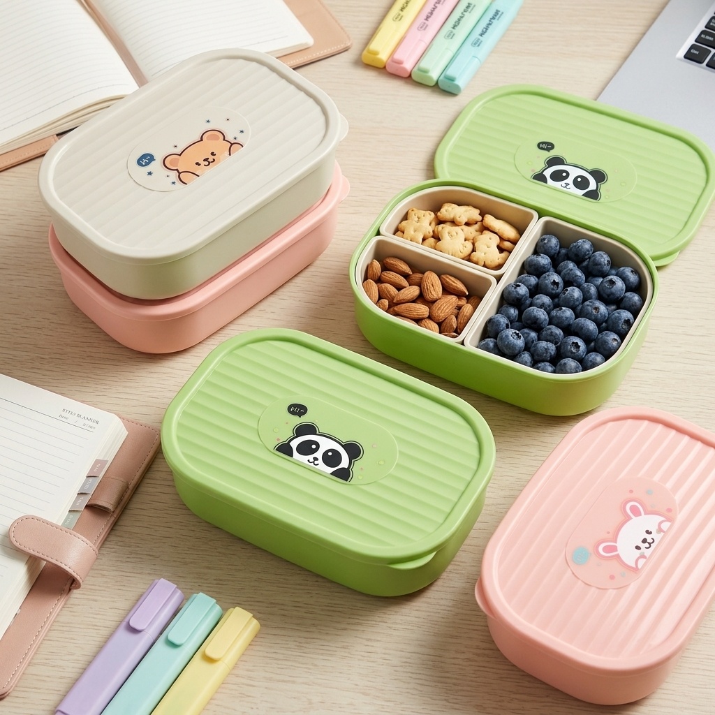 Cute Plastic Divided Lunch Box – Food Storage Safety recenzja i cena