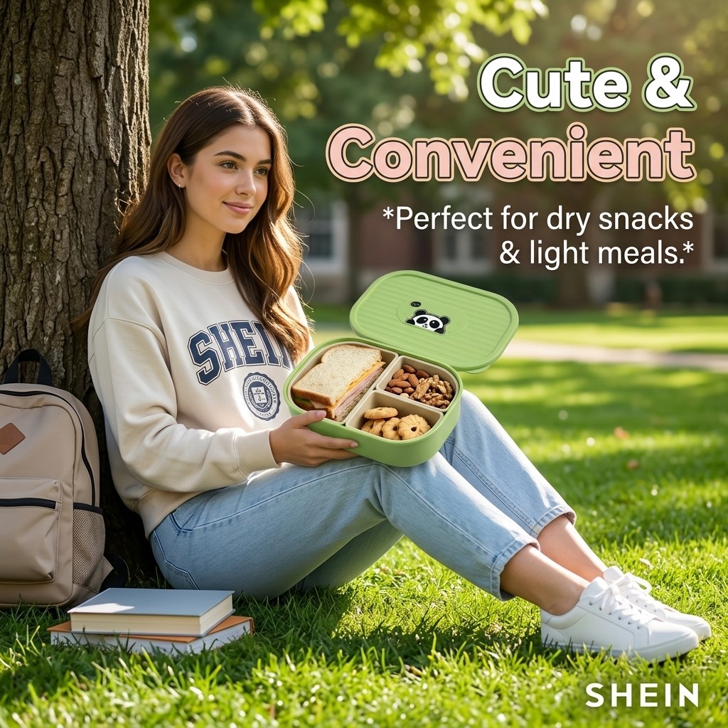 Cute Plastic Divided Lunch Box – Food Storage Safety recenzja i cena