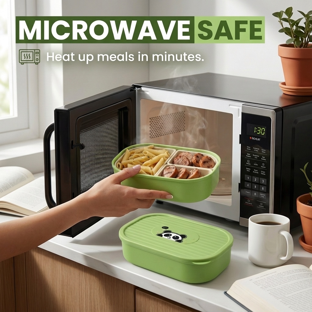 Cute Plastic Divided Lunch Box – Food Storage Safety recenzja i cena
