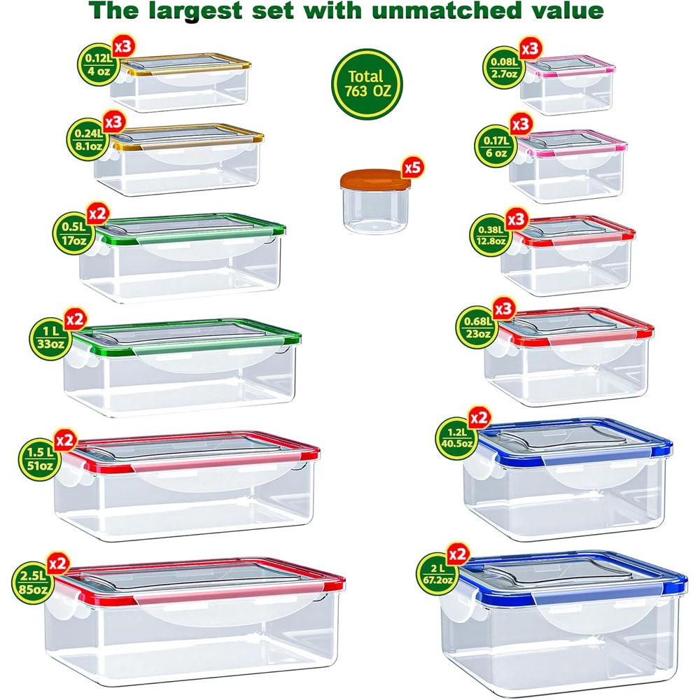 70 Pcs Large Food Storage Cont – Set Food Storage recenzja i cena